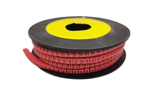 Kabelkennzeichnung 250/500/1000 Stücke 0 bis 9 Nummer 2,5 mm2 Kabel Draht Marker Spirale Wicklung Farbige 18AWG-12 AWG EC-1 Für den Einsatz im Büro(Multi-colored2,EC-3(250Pcs)) von HUDFVIOI