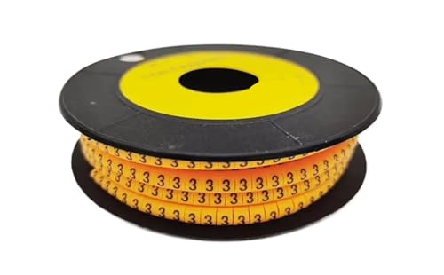 Kabelkennzeichnung 250/500/1000 Stücke 0 bis 9 Nummer 2,5 mm2 Kabel Draht Marker Spirale Wicklung Farbige 18AWG-12 AWG EC-1 Für den Einsatz im Büro(Multi-colored3,EC-2(500Pcs)) von HUDFVIOI