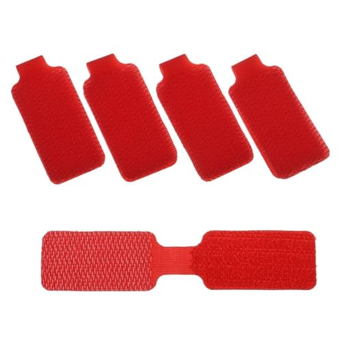 Kabelkennzeichnung Bunte wasserdichte selbstklebende Drahtetiketten Netzwerkkabeletikettenaufkleber for elektrische Kabel organisieren die Kabelidentifikation Für den Einsatz im Büro(Red-Unwritable) von HUDFVIOI