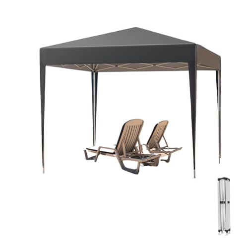 Pop-up-Pavillon Outdoor Pop Up Pavillon Garten Wasserdicht Baldachin Outdoor Zelt Tuch Sonnenschutz Camping Shelter(Grey 2.5x2.5m) von HUDFVIOI