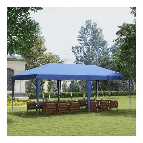 Pop-up-Pavillon Pop-Up-Pavillon, Faltbares Überdachungszelt mit Doppeldach, Hohes Hochzeitsmarkisendach, Blau(Black) von HUDFVIOI