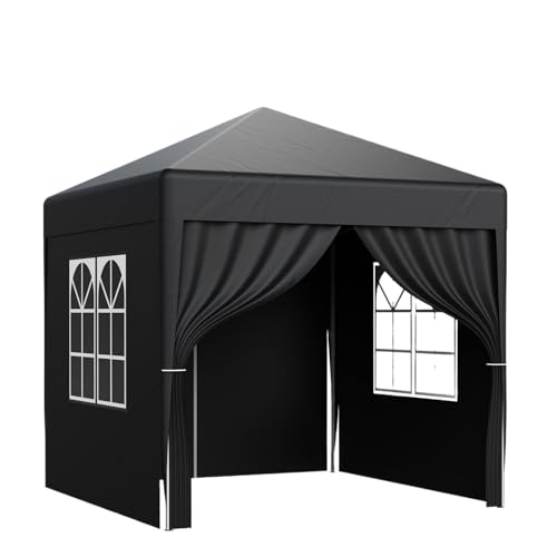 Pop-up-Pavillon Pop-Up-Pavillon im Freien wasserdichte Leinwand Sonnenschutzzelt Garten Schatten Membran Strand Regenschirm Markise Tarp Shelter(2M Black Side) von HUDFVIOI