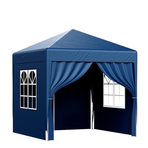 Pop-up-Pavillon Pop-Up-Pavillon im Freien wasserdichte Leinwand Sonnenschutzzelt Garten Schatten Membran Strand Regenschirm Markise Tarp Shelter(2M Dark Blue Side) von HUDFVIOI