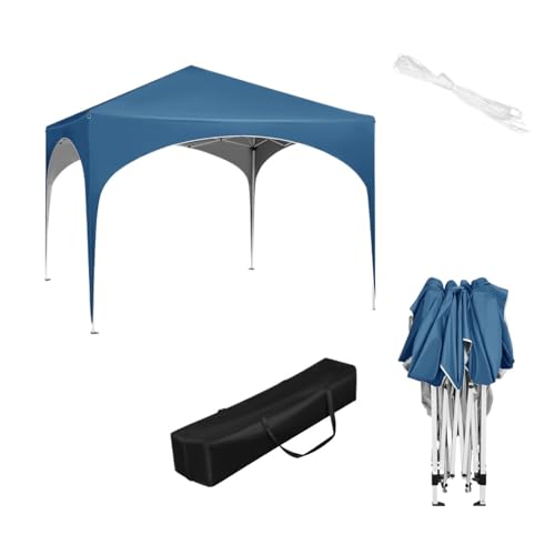 Pop-up-Pavillon Wasserdichtes Baldachin-Gartenpavillon-Partyzelt mit halbrundem Dach for den Outdoor-Markt(Blue) von HUDFVIOI