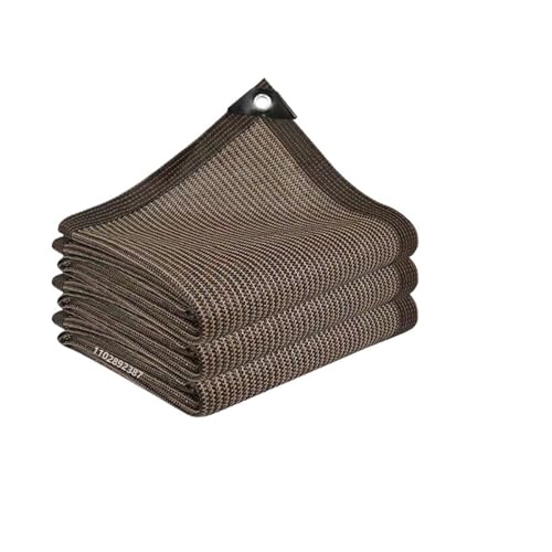 Sonnenschutznetz Beschattungsrate schwarzes Beschattungsnetz Pergola im Freien Autogarage Regenschuppen Beschattungsnetz für Sonnenschutz(Coffee,4x5m) von HUDFVIOI