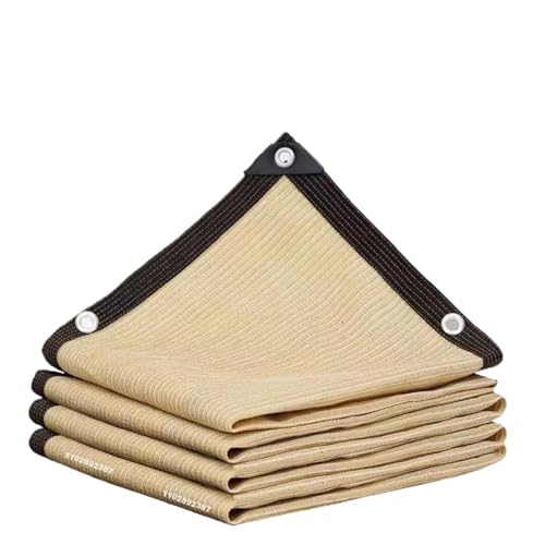 Sonnenschutznetz Garten Sonnenschirm Terrasse Camping Sonnenschirm Net Schutz Sonnenschutz Stoff Markise Anlage Abdeckung Net für Sonnenschutz(Beige,4x6 8pin) von HUDFVIOI