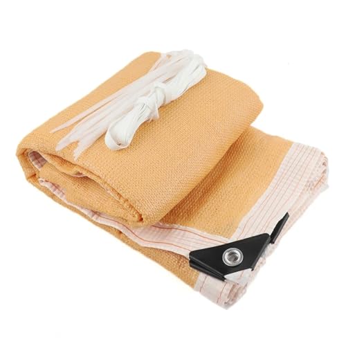 Sonnenschutznetz Markise im Freien Sonnenschutznetz Home Sonnendach Hof Pergola Sonnenschutz Schwimmbad Schattierungssegel für Sonnenschutz(Beige White Edge,3x2m) von HUDFVIOI
