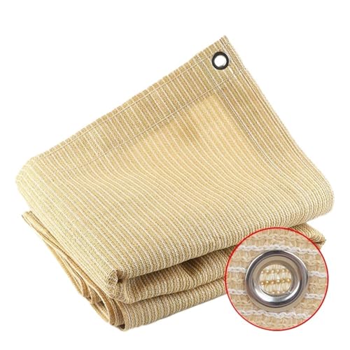 Sonnenschutznetz Outdoor Patio Schattierung Segel Sonnenschirm Net Balkon Zaun Privatsphäre Screen Mesh Pergola für Sonnenschutz(Beige,0.9x1.8m) von HUDFVIOI