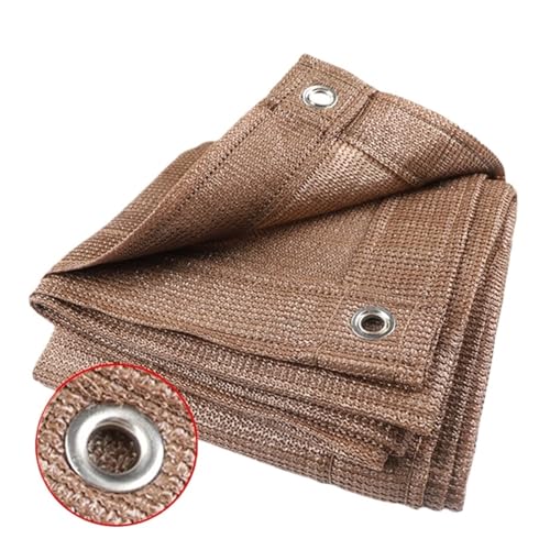 Sonnenschutznetz Outdoor Patio Schattierung Segel Sonnenschirm Net Balkon Zaun Privatsphäre Screen Mesh Pergola für Sonnenschutz(Chocolate,1.2x3.0m) von HUDFVIOI
