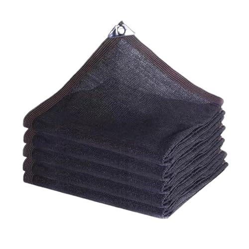 Sonnenschutznetz Schwarz Sonnenschirm Net Schattierung Anlage Gewächshaus Abdeckung Mesh Zaun Privatsphäre Screen Garten Sonne Schuppen Im Freien für Sonnenschutz(8PIN,3.0m x 6m) von HUDFVIOI