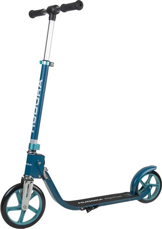 Hudora Big Wheel 215 Scooter Azurblau Kickroller Roller Tretroller Kinderrroller B-Ware von HUDORA