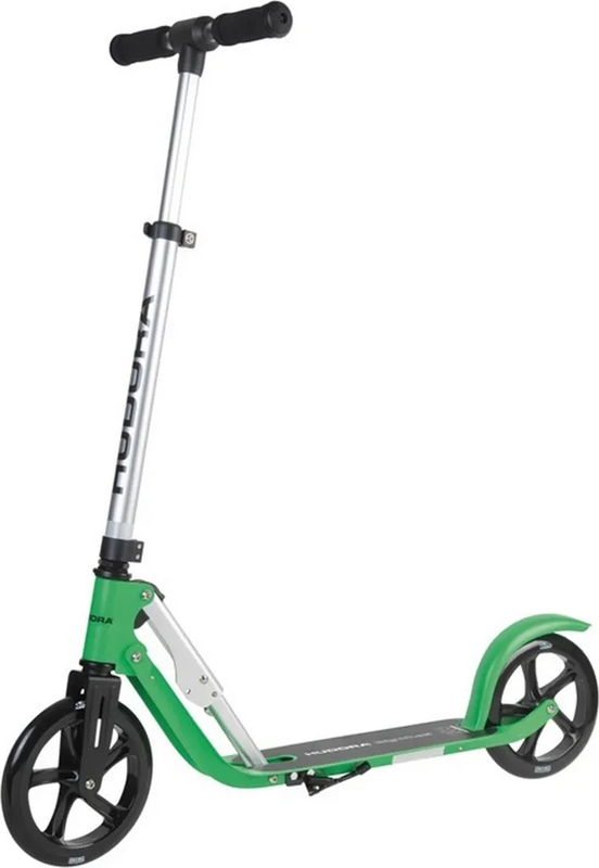 Hudora City Scooter Roller Big Wheel Tretroller 205mm Silber Grün Kickroller B-Ware von HUDORA