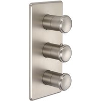 Aldwick - Moderne Thermostatische 3-Wege Duscharmatur Unterputz in gebürstetem Nickel - Hudson Reed von HUDSON REED