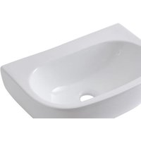 Aufsatzwaschbecken Langtree - Moderne Waschschale aus Keramik in Weiß Oval 420MM Breite - Waschbecken Waschtisch - Hudson Reed Aufsatzwaschbecken Langtree - Moderne Waschschale aus Keramik in Weiß Oval 420MM Breite - Waschbecken Waschtisch - Hudson Reed von HUDSON REED