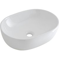 Aufsatzwaschbecken Otterton - Moderne Waschschale aus Keramik in Weiß Oval 480MM Breite - Waschbecken Waschtisch - Hudson Reed von HUDSON REED