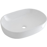 Hudson Reed Aufsatzwaschbecken Otterton - Moderne Waschschale aus Keramik in Weiß Oval 590MM Breite - Waschbecken Waschtisch Hudson Reed Aufsatzwaschbecken Otterton - Moderne Waschschale aus Keramik in Weiß Oval 590MM Breite - Waschbecken Waschtisch von Milano