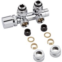 Control - Hahnblock Heizkörperwinkelventil Manuell Chrom inkl. Multiadapter für 15mm Kupferrohre im Set - Hudson Reed Control - Hahnblock Heizkörperwinkelventil Manuell Chrom inkl. Multiadapter für 15mm Kupferrohre im Set - Hudson Reed von HUDSON REED