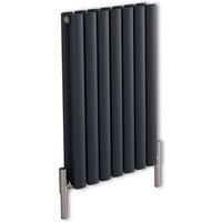 Design Heizkörper Aluminium Anthrazit Horizontal 410mm x 600mm - Revive Air von HUDSON REED