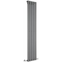 Hudson Reed - Delta - Design Heizkörper (Vertikal) 1600mm x 350mm (Einlagig) in Anthrazit von HUDSON REED