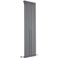 Delta - Design Heizkörper (Vertikal) 1600mm x 490mm (Einlagig) in Anthrazit - Hudson Reed von HUDSON REED