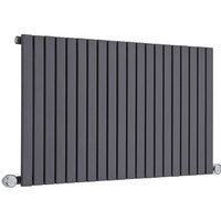 Design Heizkörper Elektrisch Horizontal Einlagig Anthrazit 635mm x 1180mm inkl. 2x 600W Heizelemente - Sloane von HUDSON REED