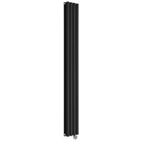 Hudson Reed - Design Heizkörper Elektrisch Vertikal Doppellagig Schwarz 1780mm x 236mm inkl. 2x 600W Heizelemente - Revive von HUDSON REED