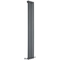 Hudson Reed - Vital - Design Heizkörper (Vertikal) 1780mm x 280mm (Einlagig) in Anthrazit von HUDSON REED