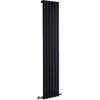 Design Heizkörper Vertikal Einlagig Schwarz 1600mm x 354mm 841W - Revive von HUDSON REED