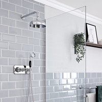 Elizabeth - Traditionelles 2-Wege thermostatisches Unterputz Duschsystem mit Umsteller&44 200mm runder Regenduschkopf mit Wandarm und Handbrause Elizabeth - Traditionelles 2-Wege thermostatisches Unterputz Duschsystem mit Umsteller&44 200mm runder Regenduschkopf mit Wandarm und Handbrause von HUDSON REED