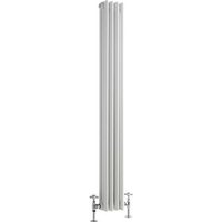 Regent - Gliederheizkörper (Vertikal) 1500mm x 200mm 3-Säulen Weiß - Hudson Reed von HUDSON REED