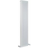 Hudson Reed - Regent - Gliederheizkörper (Vertikal) 1800mm x 380mm 3-Säulen Weiß von HUDSON REED