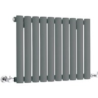 Revive - Design Heizkörper (Horizontal) 400mm x 590mm (Einlagig) in Anthrazit - Hudson Reed von HUDSON REED