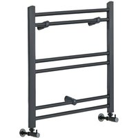 Hudson Reed Artle - Moderner Handtuchheizkörper 600mm x 400mm (Flach) in Anthrazit von HUDSON REED