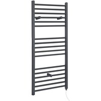 Hudson Reed - Artle - Elektrischer Design-Handtuchheizkörper in Anthrazit - Gerade Sprossen - 1200 x 400 mm Hudson Reed - Artle - Elektrischer Design-Handtuchheizkörper in Anthrazit - Gerade Sprossen - 1200 x 400 mm von HUDSON REED