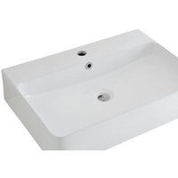Hudson Reed Aufsatzwaschbecken Exton - Moderne Waschschale aus Keramik in Weiß Rechteckig 600MM Breite - Waschbecken Waschtisch von HUDSON REED