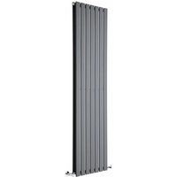 Hudson Reed Delta - Design Heizkörper (Vertikal) 1780mm x 490mm (Doppellagig) in Anthrazit von HUDSON REED