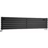 Design Heizkörper Horizontal Doppellagig Schwarz 354mm x 1600mm 1101W - Revive von HUDSON REED