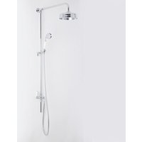 Elizabeth - Traditionelle Retro Duschsäule mit Regenfall-Effekt Duschkopf und Handbrause - Chrom und Weiß - Hudson Reed von HUDSON REED
