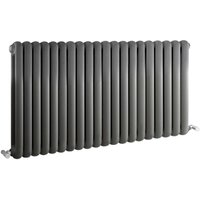 Saffre - Design Heizkörper (Horizontal) 635mm x 1223mm (Doppellagig) in Anthrazit - Hudson Reed von HUDSON REED