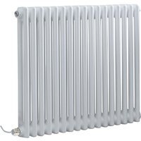 Hudson Reed - Heizkörper Regent Elektrisch - Horizontaler Röhrenheizkörper aus Stahl - 600 x 785 mm - 2 Säuler - Weiß von HUDSON REED