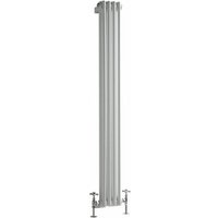 Heizkörper Regent - Vertikaler Röhrenheizkörper aus Stahl - 1500 x 200 mm - 2 Säuler - Weiß - Hudson Reed von HUDSON REED