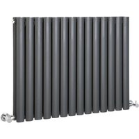 Revive - Design Heizkörper (Horizontal) 635mm x 826mm (Doppellagig) in Anthrazit - Hudson Reed von HUDSON REED