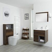 Hudson Reed - Hoxton Badmöbelset - 600mm Waschtischunterschrank und wc mit Spülkastenverkleidung - Dunkle Eiche Hudson Reed - Hoxton Badmöbelset - 600mm Waschtischunterschrank und wc mit Spülkastenverkleidung - Dunkle Eiche von HUDSON REED