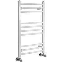 Hudson Reed - Ive - Moderner Handtuchheizkörper 800mm x 500mm (Gebogen) in Weiß Hudson Reed - Ive - Moderner Handtuchheizkörper 800mm x 500mm (Gebogen) in Weiß von HUDSON REED