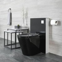 Hudson Reed - Nox - Nox Stand-Toilette mit Sanitärmodul&44 Schwarz&44 inkl. Spülkasten von HUDSON REED