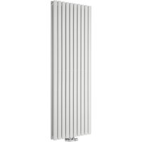 Hudson Reed - Revive Caldae - Design Heizkörper (Vertikal) 1600mm x 590mm (Doppellagig) mit Mittelnschluss in Weiß von HUDSON REED
