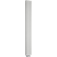 Hudson Reed - Revive Caldae - Design Heizkörper (Vertikal) 1780mm x 236mm (Doppellagig) mit Mittelnschluss in Weiß von HUDSON REED