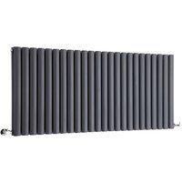 Hudson Reed - Revive - Design Heizkörper (Horizontal) 635mm x 1416mm (Doppellagig) in Anthrazit von HUDSON REED