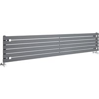 Hudson Reed - Sloane - Design Heizkörper (Horizontal) 354mm x 1780mm (Einlagig) in Anthrazit von HUDSON REED
