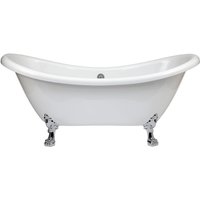 Hudson Reed Verona - Freistehende Badewanne 1750 mm aus Acryl in Weiß mit Löwenfüßen in Chrom von HUDSON REED